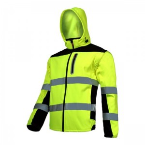 KURTKI SOFT-SHELL OSTRZEGAWCZE Z ODPINANYMI RĘKAWAMI L40919